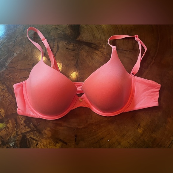 🌺 Victoria’s Secret Size 36B Orange Lined Demi Bra - Picture 2 of 5